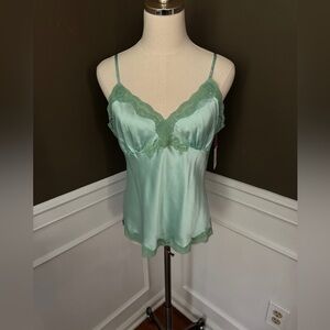 Gold Hawk Silk Cami in Tiffany Blue. Large. NWT.